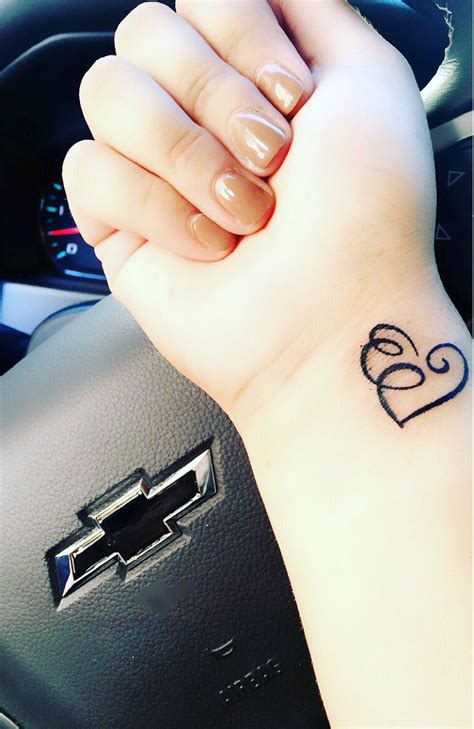 e heart tattoo|50+ Letter E Tattoo Designs, Ideas and Templates